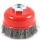 Forney Cup Brush, Crimped, 2-3/4 in x .014 in x 5/8 in-11 Arbor 72755 - alternate 1